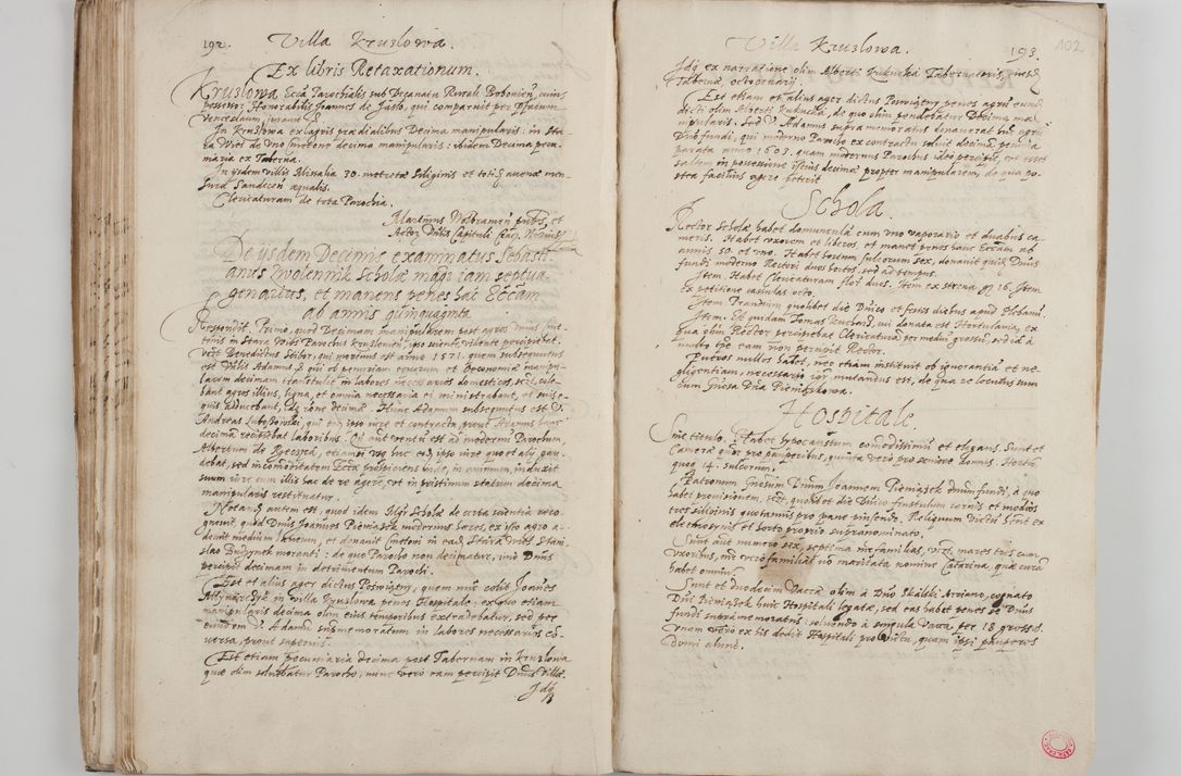 Zdjęcie nr 106 dla obiektu archiwalnego: Visitatio decanatus Boboviensis externa per Joannem Januszowski, archidiaconum Sandecensem, plebanum Solecensem ex mandato speciali R. D. Petri Tylicki, episcopi Cracoviensis, praesentibus Venerabilibus Martino Chochorovio, persbytero et Martino Servatio, Andreiobiensi clerico, facta a. D. 1607 mense Decembri