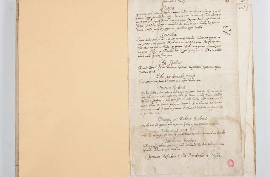 Zdjęcie nr 7 dla obiektu archiwalnego: Visitatio ecclesiarum parochialium in decanatibus Leloviensi, Kijensi, Łukoviensi, Proszoviensi, Parczoviensi et Wrocimoviensi in annis 1609 - 1614 peracta, nec non visitatio ecclesiae parochialis s. Jacobi in Casimiria per R. D. Hieronymum Reczajski, archidiaconum cathedralem Cracoviensem vigore specianuarii facta. Visitatio ecclesie parochialis in oppido Mussinensi per R. D. Andream Łukomski, Wladislaviensem et Sandomieriensem canonicum ex dommissione R. D. Petri Tylicki, episcopi Cracoviensi die 1 Julii peracta.