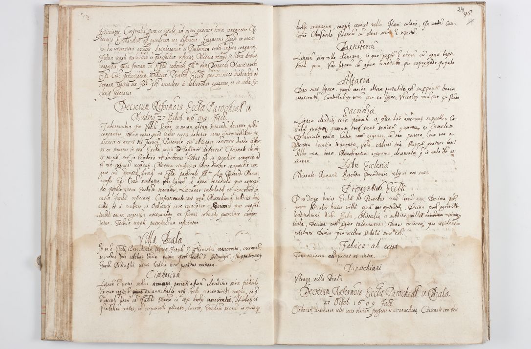 Zdjęcie nr 30 dla obiektu archiwalnego: Visitatio ecclesiarum parochialium in decanatibus Leloviensi, Kijensi, Łukoviensi, Proszoviensi, Parczoviensi et Wrocimoviensi in annis 1609 - 1614 peracta, nec non visitatio ecclesiae parochialis s. Jacobi in Casimiria per R. D. Hieronymum Reczajski, archidiaconum cathedralem Cracoviensem vigore specianuarii facta. Visitatio ecclesie parochialis in oppido Mussinensi per R. D. Andream Łukomski, Wladislaviensem et Sandomieriensem canonicum ex dommissione R. D. Petri Tylicki, episcopi Cracoviensi die 1 Julii peracta.