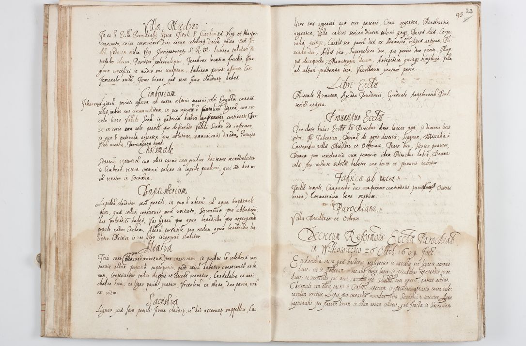 Zdjęcie nr 29 dla obiektu archiwalnego: Visitatio ecclesiarum parochialium in decanatibus Leloviensi, Kijensi, Łukoviensi, Proszoviensi, Parczoviensi et Wrocimoviensi in annis 1609 - 1614 peracta, nec non visitatio ecclesiae parochialis s. Jacobi in Casimiria per R. D. Hieronymum Reczajski, archidiaconum cathedralem Cracoviensem vigore specianuarii facta. Visitatio ecclesie parochialis in oppido Mussinensi per R. D. Andream Łukomski, Wladislaviensem et Sandomieriensem canonicum ex dommissione R. D. Petri Tylicki, episcopi Cracoviensi die 1 Julii peracta.