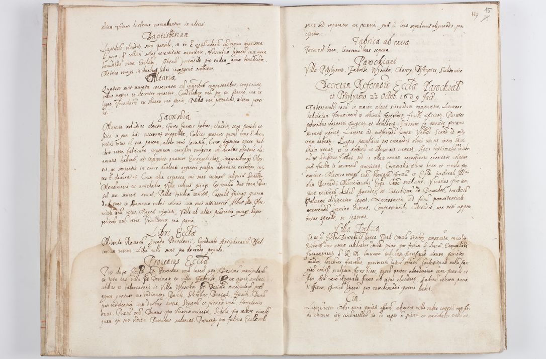 Zdjęcie nr 21 dla obiektu archiwalnego: Visitatio ecclesiarum parochialium in decanatibus Leloviensi, Kijensi, Łukoviensi, Proszoviensi, Parczoviensi et Wrocimoviensi in annis 1609 - 1614 peracta, nec non visitatio ecclesiae parochialis s. Jacobi in Casimiria per R. D. Hieronymum Reczajski, archidiaconum cathedralem Cracoviensem vigore specianuarii facta. Visitatio ecclesie parochialis in oppido Mussinensi per R. D. Andream Łukomski, Wladislaviensem et Sandomieriensem canonicum ex dommissione R. D. Petri Tylicki, episcopi Cracoviensi die 1 Julii peracta.