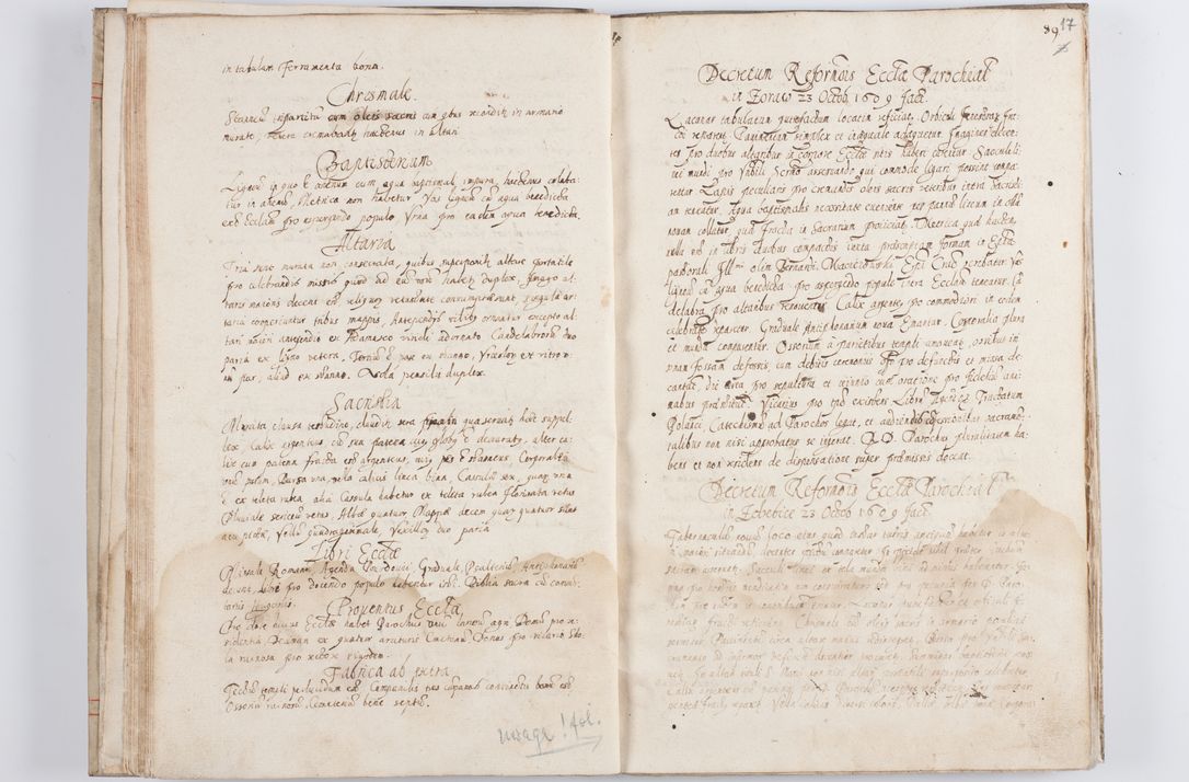 Zdjęcie nr 23 dla obiektu archiwalnego: Visitatio ecclesiarum parochialium in decanatibus Leloviensi, Kijensi, Łukoviensi, Proszoviensi, Parczoviensi et Wrocimoviensi in annis 1609 - 1614 peracta, nec non visitatio ecclesiae parochialis s. Jacobi in Casimiria per R. D. Hieronymum Reczajski, archidiaconum cathedralem Cracoviensem vigore specianuarii facta. Visitatio ecclesie parochialis in oppido Mussinensi per R. D. Andream Łukomski, Wladislaviensem et Sandomieriensem canonicum ex dommissione R. D. Petri Tylicki, episcopi Cracoviensi die 1 Julii peracta.