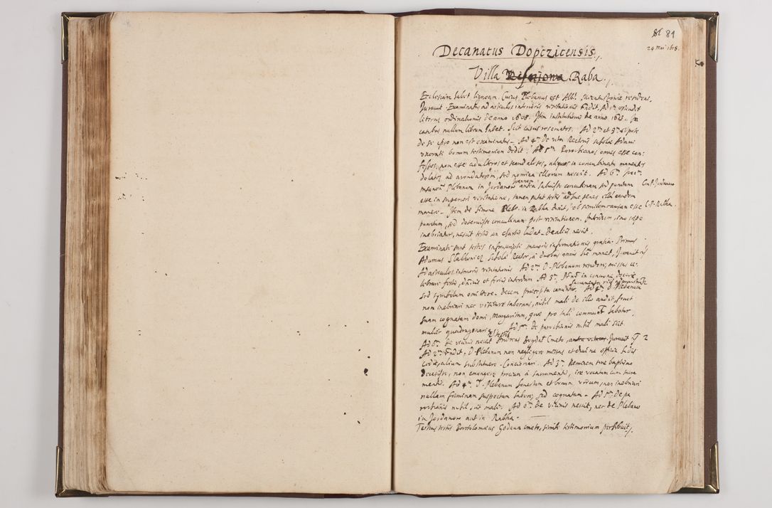 Zdjęcie nr 89 dla obiektu archiwalnego: Acta visitationis interioris decanatuum Skawininensis, Novum Montis, Oswiecimensis, Zatorienisis ad Archidiaconatum Cracoviensis per Admodum Reverendisismum Dominum Joanneum Foxium I.V.D. Archidiaconum Cracoviensis Protonotarium Apostolicum in Anno Domini Millesimo Sexcentesimo Decimo Septimo authoritate ordinaria absoluta