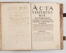 Zdjęcie nr 18 dla obiektu archiwalnego: Acta visitationum Illustrissimi et Reverendissimi Domini D. Jacobi Zadzik Episcopi Cracoviensi, Ducis Severae