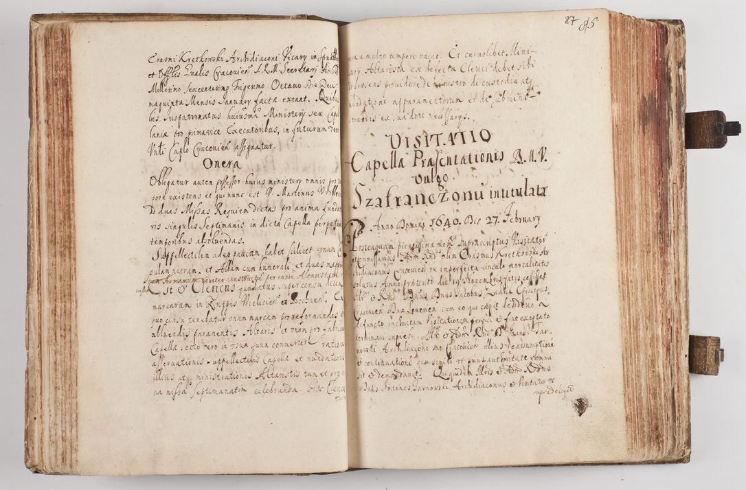 Zdjęcie nr 95 dla obiektu archiwalnego: Acta visitationum Illustrissimi et Reverendissimi Domini D. Jacobi Zadzik Episcopi Cracoviensi, Ducis Severae