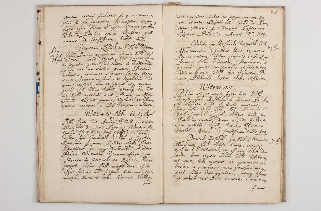 Zdjęcie nr 10 dla obiektu archiwalnego: Visitatio externa decanatus Zatoriensis a. D. 1670 in mense Aprili.