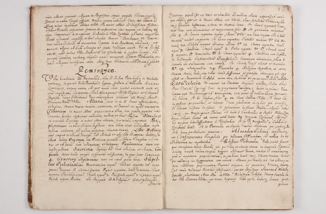 Zdjęcie nr 12 dla obiektu archiwalnego: Actus visitationis externae ecclesiarum decanatus Zatoriensis expeditae mense Augusto a. D. 1679 per. R. D. Andream Pęgowski, archidiaconum Cracoviensem.