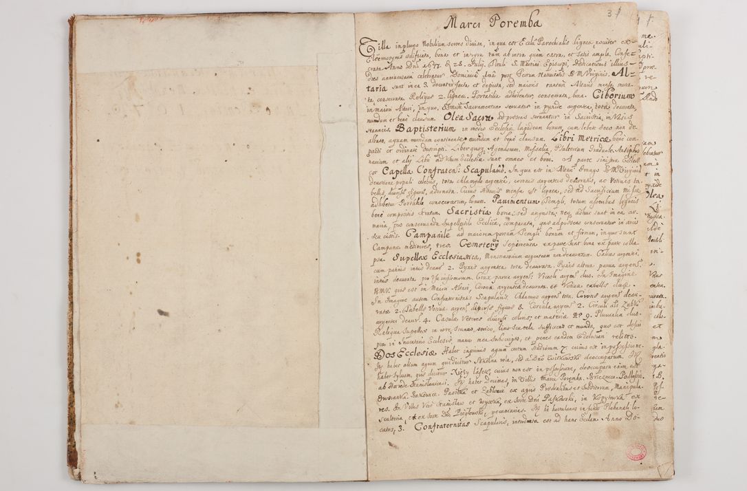 Zdjęcie nr 7 dla obiektu archiwalnego: Actus visitationis externae ecclesiarum decanatus Zatoriensis expeditae mense Augusto a. D. 1679 per. R. D. Andream Pęgowski, archidiaconum Cracoviensem.