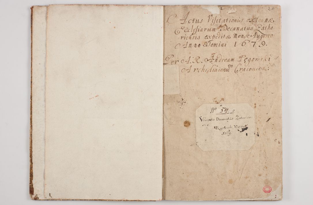 Zdjęcie nr 6 dla obiektu archiwalnego: Actus visitationis externae ecclesiarum decanatus Zatoriensis expeditae mense Augusto a. D. 1679 per. R. D. Andream Pęgowski, archidiaconum Cracoviensem.