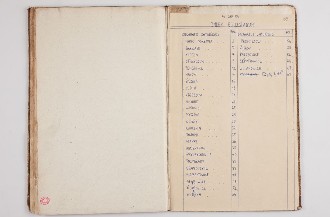 Zdjęcie nr 43 dla obiektu archiwalnego: Actus visitationis externae ecclesiarum decanatus Zatoriensis expeditae mense Augusto a. D. 1679 per. R. D. Andream Pęgowski, archidiaconum Cracoviensem.