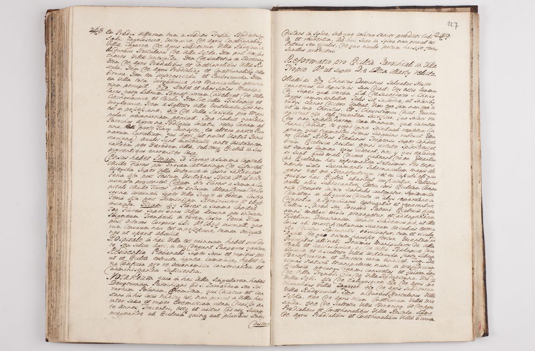Zdjęcie nr 132 dla obiektu archiwalnego: Visitatio interna et externa officialatus Sandecensis per me Josephum de Zakliczyn Jordan, canonicum cathedralem Cracoviensem, archidiaconum Sandecensem anno 1723 die 12 mensis Decembris incepta, ac tandem anno 1728 die vero 12 mensis Aprilis terminata. Continet decanatus Neoforiensem, Sandecensem, Scepusiensem, Sandecensem (continuatio) Boboviensem. Per Nicolaum Gawrański, notarium apostolicum connotata.