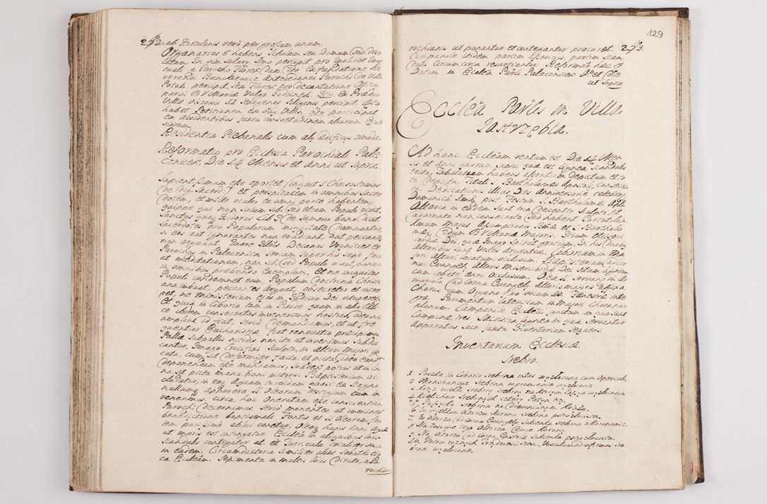 Zdjęcie nr 134 dla obiektu archiwalnego: Visitatio interna et externa officialatus Sandecensis per me Josephum de Zakliczyn Jordan, canonicum cathedralem Cracoviensem, archidiaconum Sandecensem anno 1723 die 12 mensis Decembris incepta, ac tandem anno 1728 die vero 12 mensis Aprilis terminata. Continet decanatus Neoforiensem, Sandecensem, Scepusiensem, Sandecensem (continuatio) Boboviensem. Per Nicolaum Gawrański, notarium apostolicum connotata.