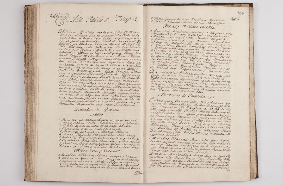 Zdjęcie nr 131 dla obiektu archiwalnego: Visitatio interna et externa officialatus Sandecensis per me Josephum de Zakliczyn Jordan, canonicum cathedralem Cracoviensem, archidiaconum Sandecensem anno 1723 die 12 mensis Decembris incepta, ac tandem anno 1728 die vero 12 mensis Aprilis terminata. Continet decanatus Neoforiensem, Sandecensem, Scepusiensem, Sandecensem (continuatio) Boboviensem. Per Nicolaum Gawrański, notarium apostolicum connotata.