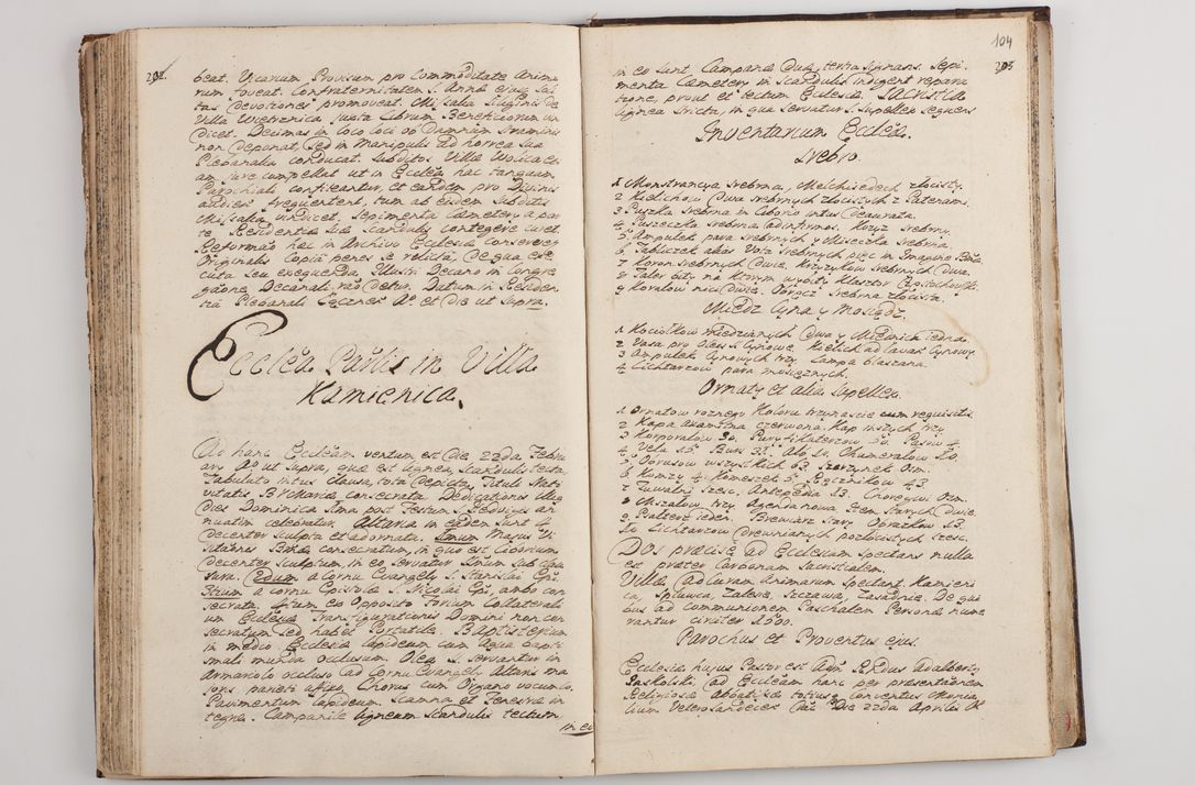 Zdjęcie nr 109 dla obiektu archiwalnego: Visitatio interna et externa officialatus Sandecensis per me Josephum de Zakliczyn Jordan, canonicum cathedralem Cracoviensem, archidiaconum Sandecensem anno 1723 die 12 mensis Decembris incepta, ac tandem anno 1728 die vero 12 mensis Aprilis terminata. Continet decanatus Neoforiensem, Sandecensem, Scepusiensem, Sandecensem (continuatio) Boboviensem. Per Nicolaum Gawrański, notarium apostolicum connotata.