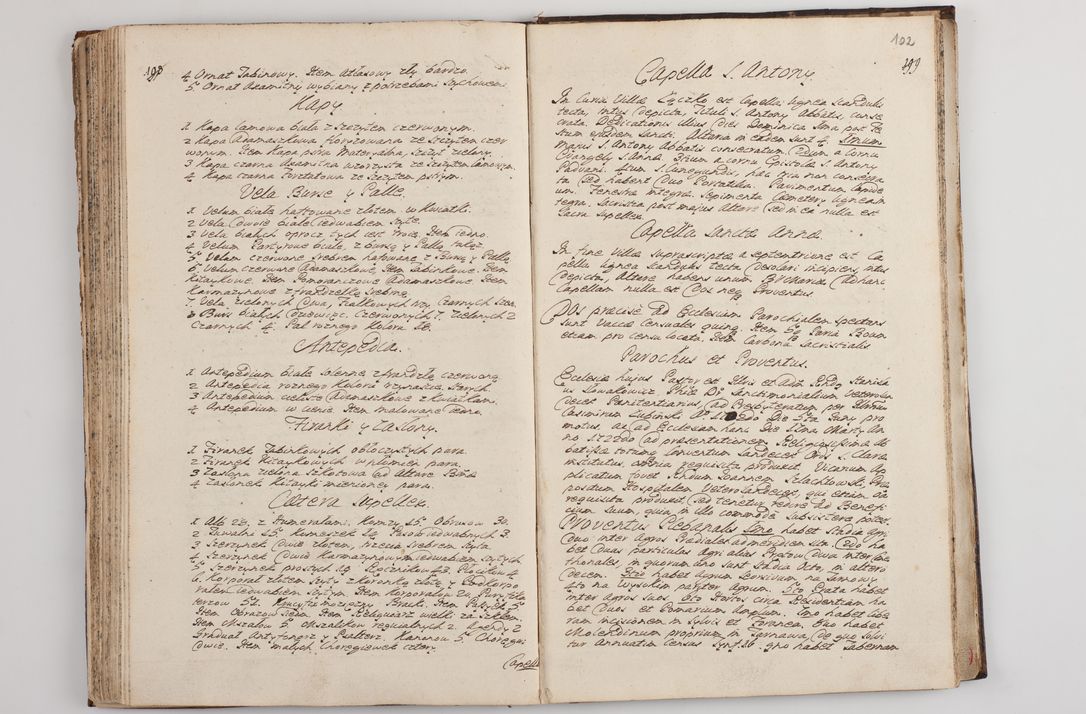 Zdjęcie nr 107 dla obiektu archiwalnego: Visitatio interna et externa officialatus Sandecensis per me Josephum de Zakliczyn Jordan, canonicum cathedralem Cracoviensem, archidiaconum Sandecensem anno 1723 die 12 mensis Decembris incepta, ac tandem anno 1728 die vero 12 mensis Aprilis terminata. Continet decanatus Neoforiensem, Sandecensem, Scepusiensem, Sandecensem (continuatio) Boboviensem. Per Nicolaum Gawrański, notarium apostolicum connotata.