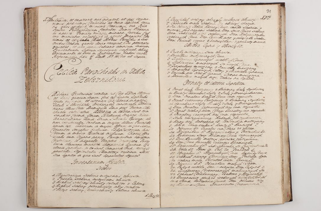 Zdjęcie nr 96 dla obiektu archiwalnego: Visitatio interna et externa officialatus Sandecensis per me Josephum de Zakliczyn Jordan, canonicum cathedralem Cracoviensem, archidiaconum Sandecensem anno 1723 die 12 mensis Decembris incepta, ac tandem anno 1728 die vero 12 mensis Aprilis terminata. Continet decanatus Neoforiensem, Sandecensem, Scepusiensem, Sandecensem (continuatio) Boboviensem. Per Nicolaum Gawrański, notarium apostolicum connotata.