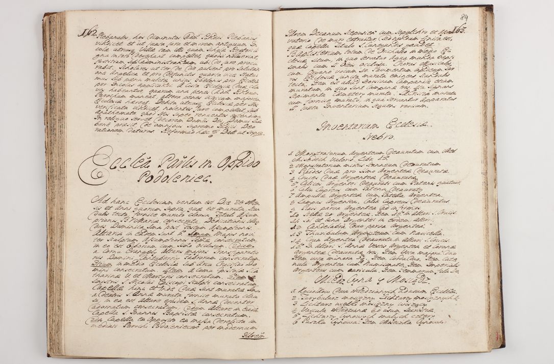 Zdjęcie nr 89 dla obiektu archiwalnego: Visitatio interna et externa officialatus Sandecensis per me Josephum de Zakliczyn Jordan, canonicum cathedralem Cracoviensem, archidiaconum Sandecensem anno 1723 die 12 mensis Decembris incepta, ac tandem anno 1728 die vero 12 mensis Aprilis terminata. Continet decanatus Neoforiensem, Sandecensem, Scepusiensem, Sandecensem (continuatio) Boboviensem. Per Nicolaum Gawrański, notarium apostolicum connotata.
