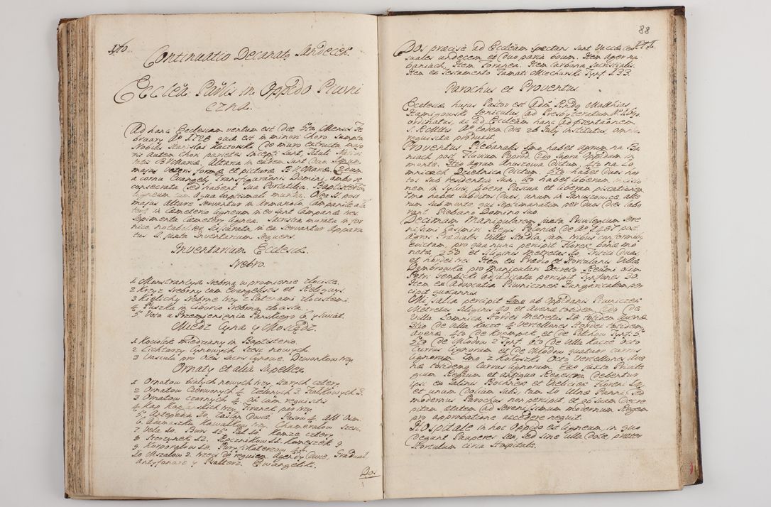 Zdjęcie nr 93 dla obiektu archiwalnego: Visitatio interna et externa officialatus Sandecensis per me Josephum de Zakliczyn Jordan, canonicum cathedralem Cracoviensem, archidiaconum Sandecensem anno 1723 die 12 mensis Decembris incepta, ac tandem anno 1728 die vero 12 mensis Aprilis terminata. Continet decanatus Neoforiensem, Sandecensem, Scepusiensem, Sandecensem (continuatio) Boboviensem. Per Nicolaum Gawrański, notarium apostolicum connotata.