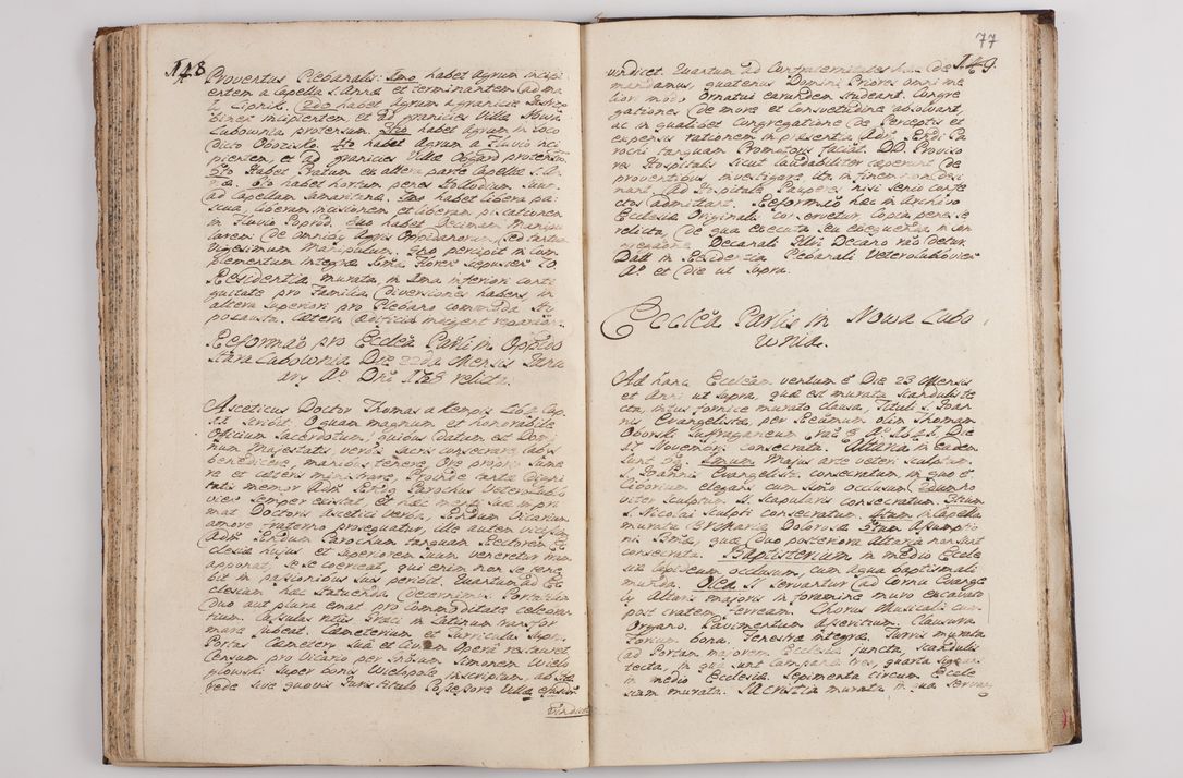 Zdjęcie nr 82 dla obiektu archiwalnego: Visitatio interna et externa officialatus Sandecensis per me Josephum de Zakliczyn Jordan, canonicum cathedralem Cracoviensem, archidiaconum Sandecensem anno 1723 die 12 mensis Decembris incepta, ac tandem anno 1728 die vero 12 mensis Aprilis terminata. Continet decanatus Neoforiensem, Sandecensem, Scepusiensem, Sandecensem (continuatio) Boboviensem. Per Nicolaum Gawrański, notarium apostolicum connotata.