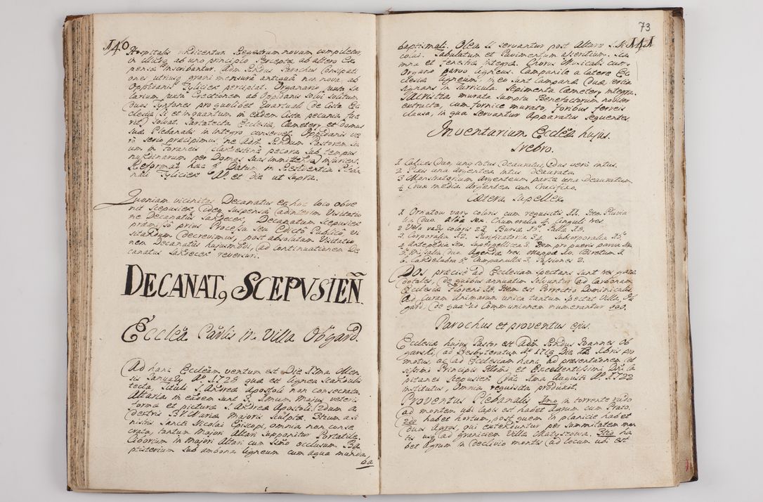 Zdjęcie nr 78 dla obiektu archiwalnego: Visitatio interna et externa officialatus Sandecensis per me Josephum de Zakliczyn Jordan, canonicum cathedralem Cracoviensem, archidiaconum Sandecensem anno 1723 die 12 mensis Decembris incepta, ac tandem anno 1728 die vero 12 mensis Aprilis terminata. Continet decanatus Neoforiensem, Sandecensem, Scepusiensem, Sandecensem (continuatio) Boboviensem. Per Nicolaum Gawrański, notarium apostolicum connotata.