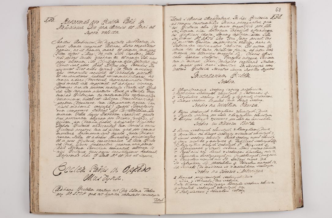 Zdjęcie nr 73 dla obiektu archiwalnego: Visitatio interna et externa officialatus Sandecensis per me Josephum de Zakliczyn Jordan, canonicum cathedralem Cracoviensem, archidiaconum Sandecensem anno 1723 die 12 mensis Decembris incepta, ac tandem anno 1728 die vero 12 mensis Aprilis terminata. Continet decanatus Neoforiensem, Sandecensem, Scepusiensem, Sandecensem (continuatio) Boboviensem. Per Nicolaum Gawrański, notarium apostolicum connotata.