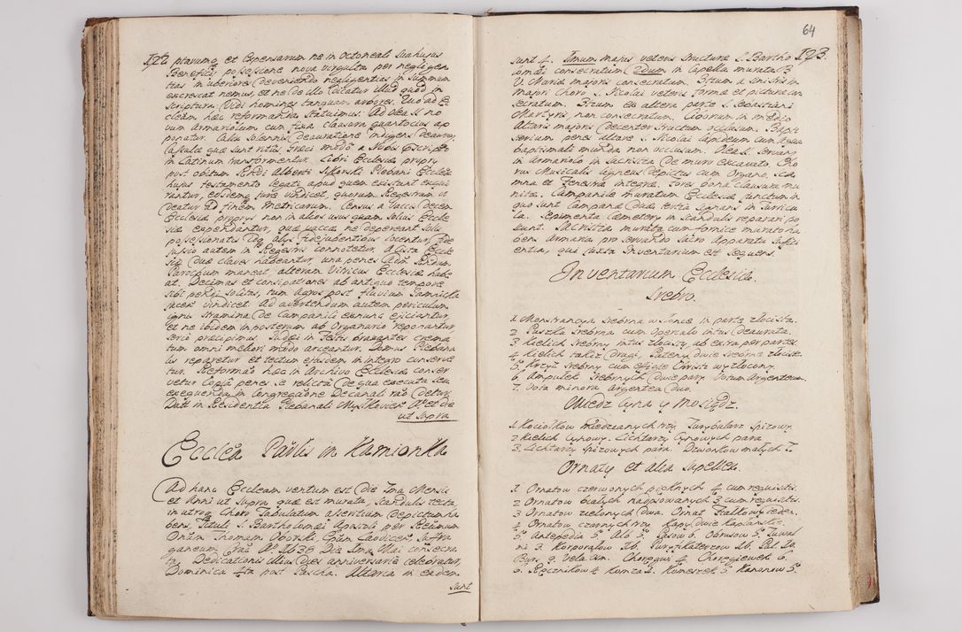 Zdjęcie nr 69 dla obiektu archiwalnego: Visitatio interna et externa officialatus Sandecensis per me Josephum de Zakliczyn Jordan, canonicum cathedralem Cracoviensem, archidiaconum Sandecensem anno 1723 die 12 mensis Decembris incepta, ac tandem anno 1728 die vero 12 mensis Aprilis terminata. Continet decanatus Neoforiensem, Sandecensem, Scepusiensem, Sandecensem (continuatio) Boboviensem. Per Nicolaum Gawrański, notarium apostolicum connotata.