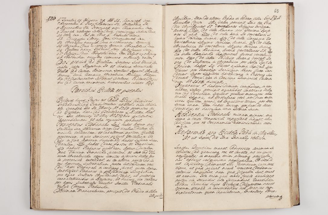 Zdjęcie nr 68 dla obiektu archiwalnego: Visitatio interna et externa officialatus Sandecensis per me Josephum de Zakliczyn Jordan, canonicum cathedralem Cracoviensem, archidiaconum Sandecensem anno 1723 die 12 mensis Decembris incepta, ac tandem anno 1728 die vero 12 mensis Aprilis terminata. Continet decanatus Neoforiensem, Sandecensem, Scepusiensem, Sandecensem (continuatio) Boboviensem. Per Nicolaum Gawrański, notarium apostolicum connotata.
