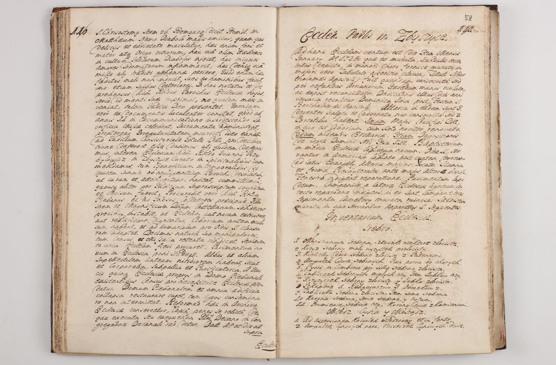 Zdjęcie nr 63 dla obiektu archiwalnego: Visitatio interna et externa officialatus Sandecensis per me Josephum de Zakliczyn Jordan, canonicum cathedralem Cracoviensem, archidiaconum Sandecensem anno 1723 die 12 mensis Decembris incepta, ac tandem anno 1728 die vero 12 mensis Aprilis terminata. Continet decanatus Neoforiensem, Sandecensem, Scepusiensem, Sandecensem (continuatio) Boboviensem. Per Nicolaum Gawrański, notarium apostolicum connotata.