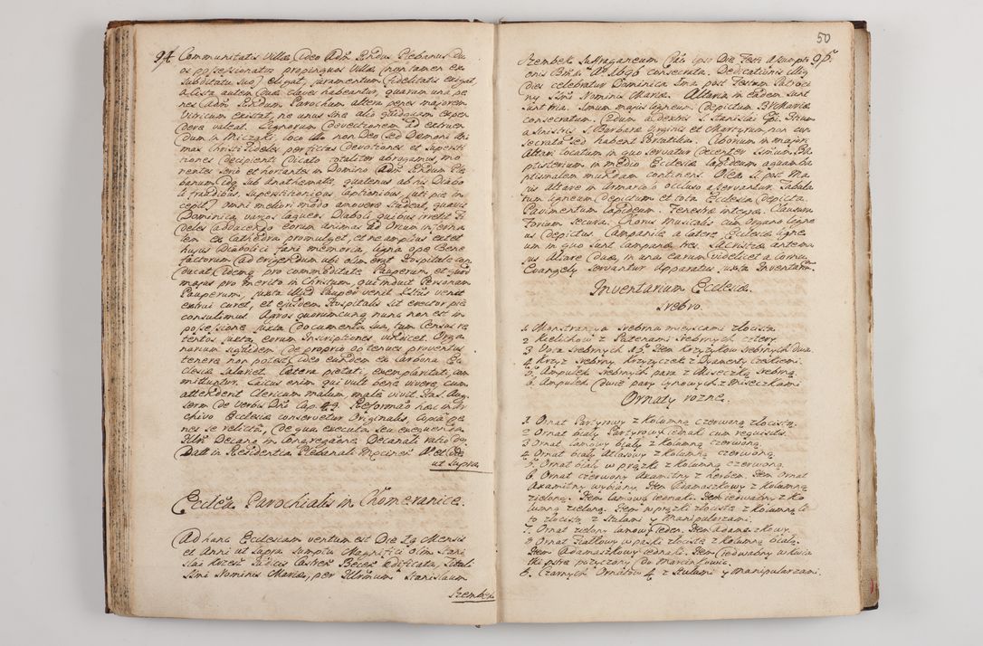 Zdjęcie nr 55 dla obiektu archiwalnego: Visitatio interna et externa officialatus Sandecensis per me Josephum de Zakliczyn Jordan, canonicum cathedralem Cracoviensem, archidiaconum Sandecensem anno 1723 die 12 mensis Decembris incepta, ac tandem anno 1728 die vero 12 mensis Aprilis terminata. Continet decanatus Neoforiensem, Sandecensem, Scepusiensem, Sandecensem (continuatio) Boboviensem. Per Nicolaum Gawrański, notarium apostolicum connotata.