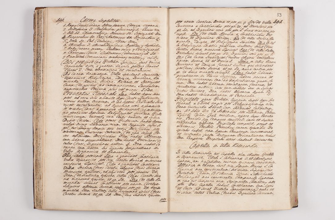 Zdjęcie nr 58 dla obiektu archiwalnego: Visitatio interna et externa officialatus Sandecensis per me Josephum de Zakliczyn Jordan, canonicum cathedralem Cracoviensem, archidiaconum Sandecensem anno 1723 die 12 mensis Decembris incepta, ac tandem anno 1728 die vero 12 mensis Aprilis terminata. Continet decanatus Neoforiensem, Sandecensem, Scepusiensem, Sandecensem (continuatio) Boboviensem. Per Nicolaum Gawrański, notarium apostolicum connotata.