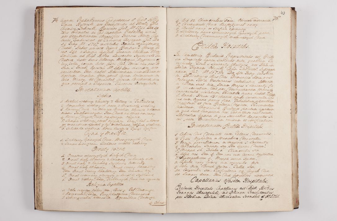 Zdjęcie nr 44 dla obiektu archiwalnego: Visitatio interna et externa officialatus Sandecensis per me Josephum de Zakliczyn Jordan, canonicum cathedralem Cracoviensem, archidiaconum Sandecensem anno 1723 die 12 mensis Decembris incepta, ac tandem anno 1728 die vero 12 mensis Aprilis terminata. Continet decanatus Neoforiensem, Sandecensem, Scepusiensem, Sandecensem (continuatio) Boboviensem. Per Nicolaum Gawrański, notarium apostolicum connotata.