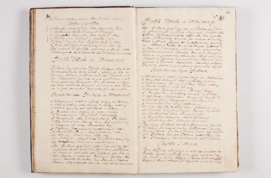 Zdjęcie nr 26 dla obiektu archiwalnego: Visitatio interna et externa officialatus Sandecensis per me Josephum de Zakliczyn Jordan, canonicum cathedralem Cracoviensem, archidiaconum Sandecensem anno 1723 die 12 mensis Decembris incepta, ac tandem anno 1728 die vero 12 mensis Aprilis terminata. Continet decanatus Neoforiensem, Sandecensem, Scepusiensem, Sandecensem (continuatio) Boboviensem. Per Nicolaum Gawrański, notarium apostolicum connotata.