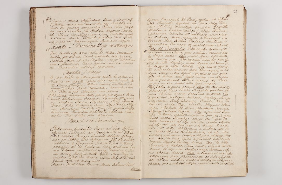 Zdjęcie nr 27 dla obiektu archiwalnego: Visitatio interna et externa officialatus Sandecensis per me Josephum de Zakliczyn Jordan, canonicum cathedralem Cracoviensem, archidiaconum Sandecensem anno 1723 die 12 mensis Decembris incepta, ac tandem anno 1728 die vero 12 mensis Aprilis terminata. Continet decanatus Neoforiensem, Sandecensem, Scepusiensem, Sandecensem (continuatio) Boboviensem. Per Nicolaum Gawrański, notarium apostolicum connotata.