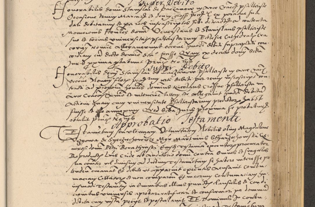 Zdjęcie nr 599 dla obiektu archiwalnego: Acta actorum coram reverendo patre domino Nicolao Bedlenski scholastico vicarioque in spiritualibus gernerali Cracoviensi ad annum Domini millesimum quingentesimum tricesimum septimum, cuius indicio est decima, pontificatus sanctissimi in Christo patris et domini nostri domini Pauli divina providencia papr tercii, anno tercio, feliciter continuantur