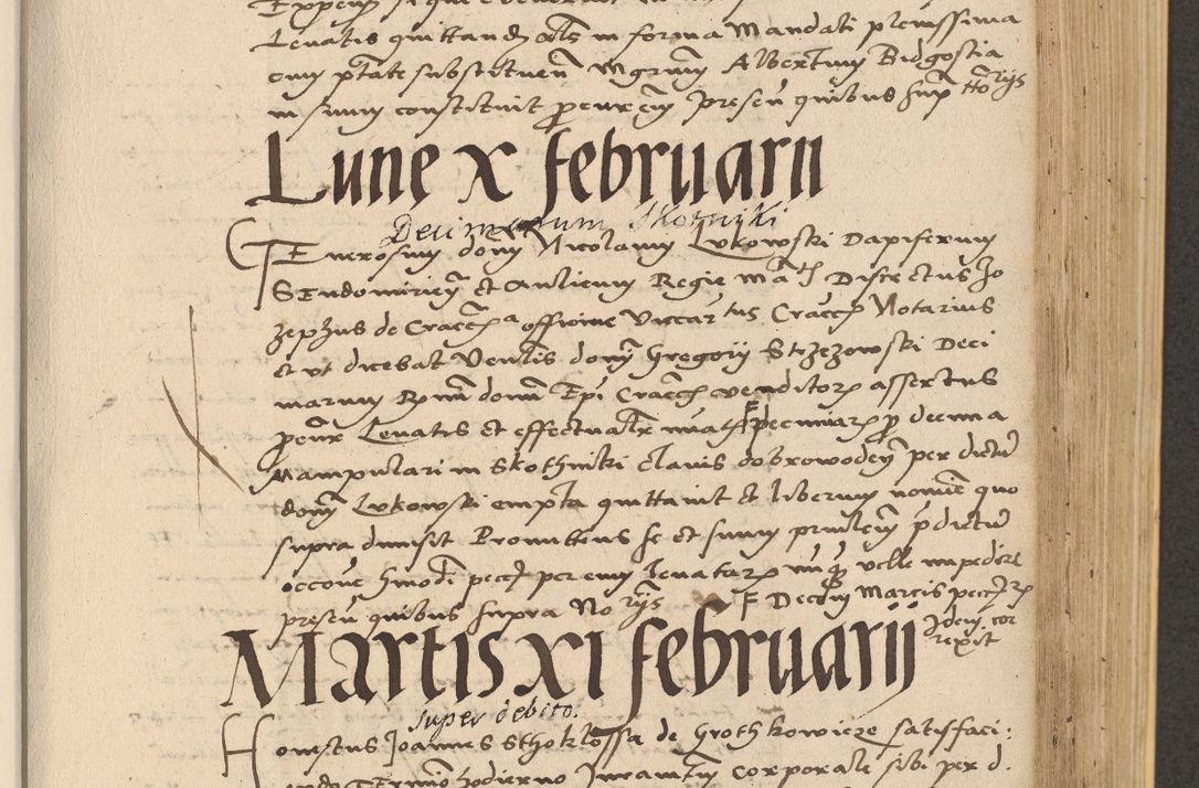 Zdjęcie nr 567 dla obiektu archiwalnego: Acta actorum coram reverendo patre domino Nicolao Bedlenski scholastico vicarioque in spiritualibus gernerali Cracoviensi ad annum Domini millesimum quingentesimum tricesimum septimum, cuius indicio est decima, pontificatus sanctissimi in Christo patris et domini nostri domini Pauli divina providencia papr tercii, anno tercio, feliciter continuantur