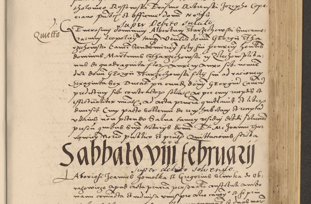 Zdjęcie nr 565 dla obiektu archiwalnego: Acta actorum coram reverendo patre domino Nicolao Bedlenski scholastico vicarioque in spiritualibus gernerali Cracoviensi ad annum Domini millesimum quingentesimum tricesimum septimum, cuius indicio est decima, pontificatus sanctissimi in Christo patris et domini nostri domini Pauli divina providencia papr tercii, anno tercio, feliciter continuantur