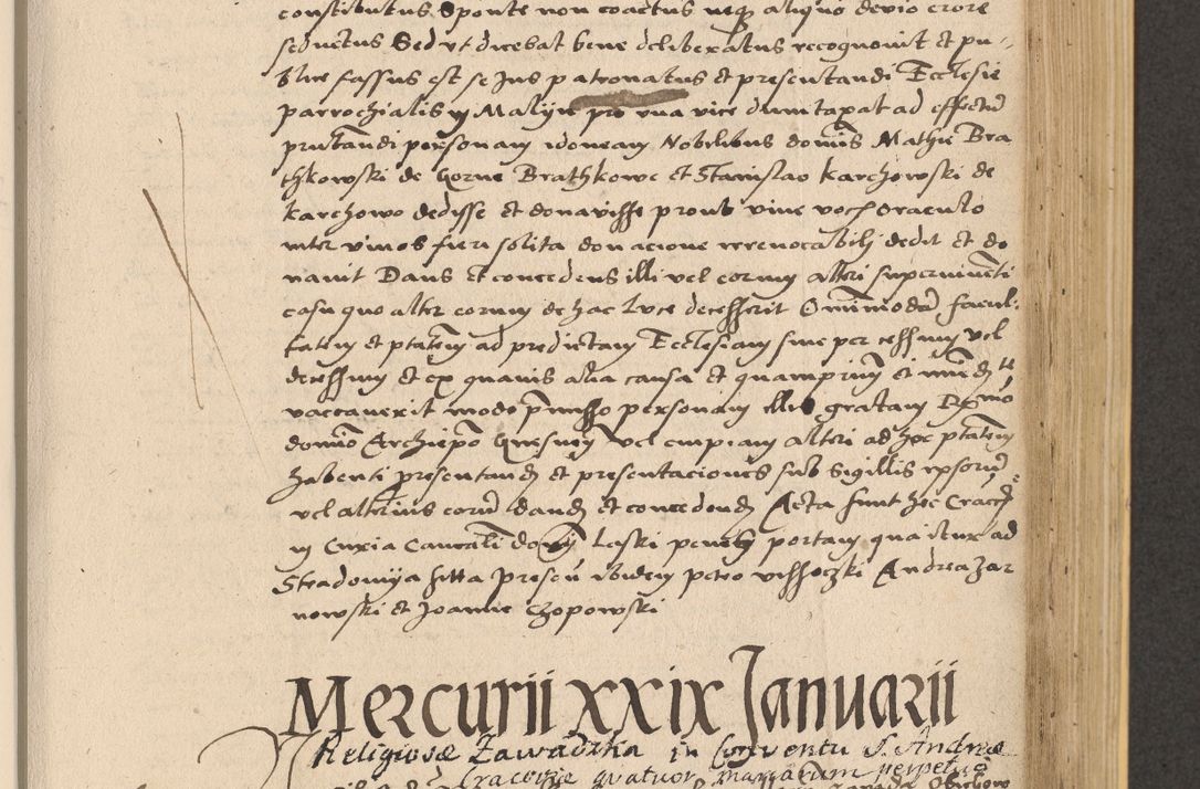 Zdjęcie nr 555 dla obiektu archiwalnego: Acta actorum coram reverendo patre domino Nicolao Bedlenski scholastico vicarioque in spiritualibus gernerali Cracoviensi ad annum Domini millesimum quingentesimum tricesimum septimum, cuius indicio est decima, pontificatus sanctissimi in Christo patris et domini nostri domini Pauli divina providencia papr tercii, anno tercio, feliciter continuantur