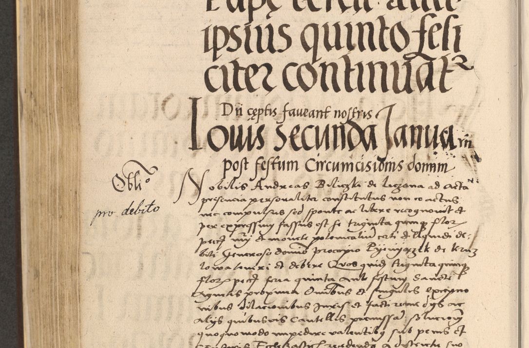 Zdjęcie nr 524 dla obiektu archiwalnego: Acta actorum coram reverendo patre domino Nicolao Bedlenski scholastico vicarioque in spiritualibus gernerali Cracoviensi ad annum Domini millesimum quingentesimum tricesimum septimum, cuius indicio est decima, pontificatus sanctissimi in Christo patris et domini nostri domini Pauli divina providencia papr tercii, anno tercio, feliciter continuantur