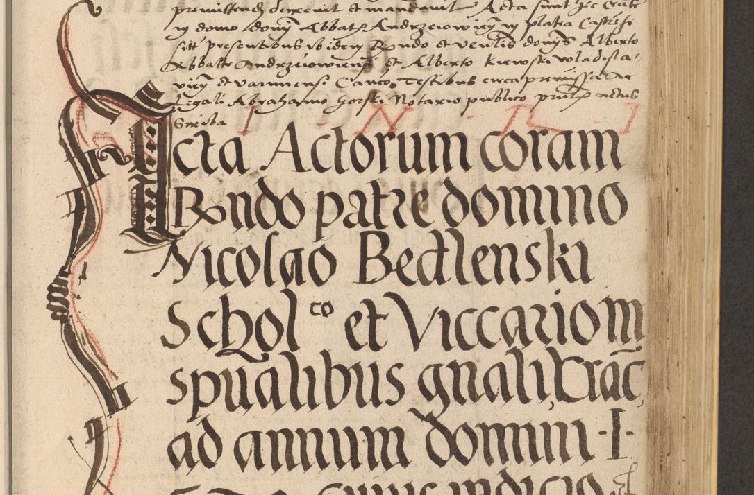 Zdjęcie nr 523 dla obiektu archiwalnego: Acta actorum coram reverendo patre domino Nicolao Bedlenski scholastico vicarioque in spiritualibus gernerali Cracoviensi ad annum Domini millesimum quingentesimum tricesimum septimum, cuius indicio est decima, pontificatus sanctissimi in Christo patris et domini nostri domini Pauli divina providencia papr tercii, anno tercio, feliciter continuantur