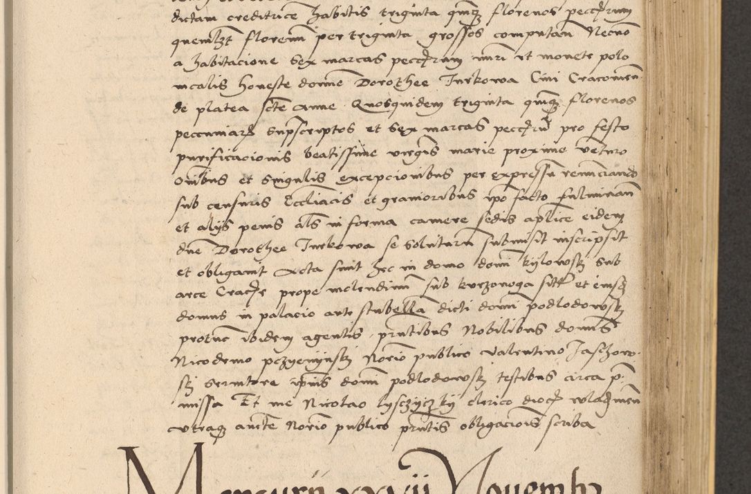 Zdjęcie nr 499 dla obiektu archiwalnego: Acta actorum coram reverendo patre domino Nicolao Bedlenski scholastico vicarioque in spiritualibus gernerali Cracoviensi ad annum Domini millesimum quingentesimum tricesimum septimum, cuius indicio est decima, pontificatus sanctissimi in Christo patris et domini nostri domini Pauli divina providencia papr tercii, anno tercio, feliciter continuantur