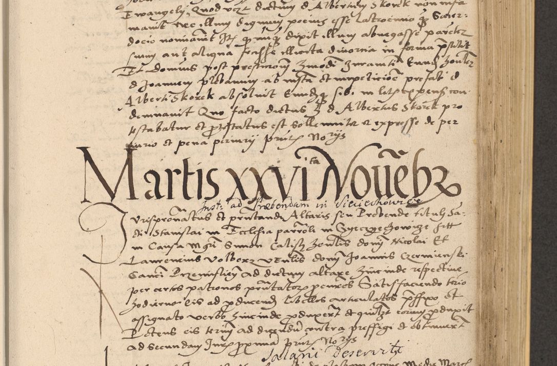 Zdjęcie nr 497 dla obiektu archiwalnego: Acta actorum coram reverendo patre domino Nicolao Bedlenski scholastico vicarioque in spiritualibus gernerali Cracoviensi ad annum Domini millesimum quingentesimum tricesimum septimum, cuius indicio est decima, pontificatus sanctissimi in Christo patris et domini nostri domini Pauli divina providencia papr tercii, anno tercio, feliciter continuantur