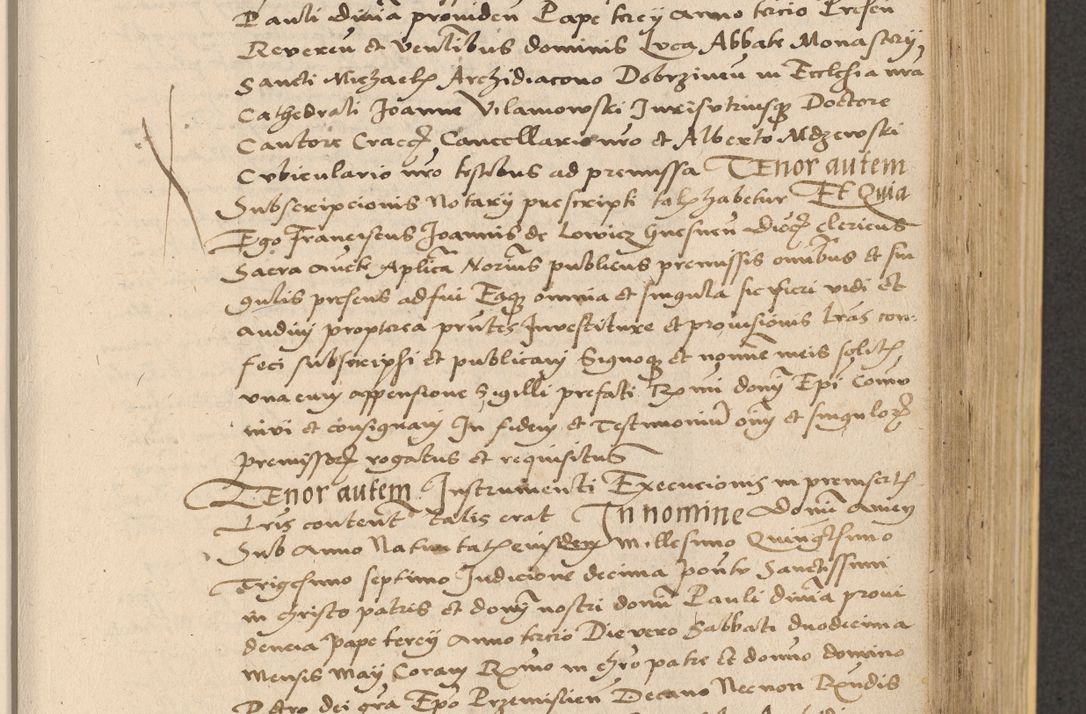 Zdjęcie nr 483 dla obiektu archiwalnego: Acta actorum coram reverendo patre domino Nicolao Bedlenski scholastico vicarioque in spiritualibus gernerali Cracoviensi ad annum Domini millesimum quingentesimum tricesimum septimum, cuius indicio est decima, pontificatus sanctissimi in Christo patris et domini nostri domini Pauli divina providencia papr tercii, anno tercio, feliciter continuantur