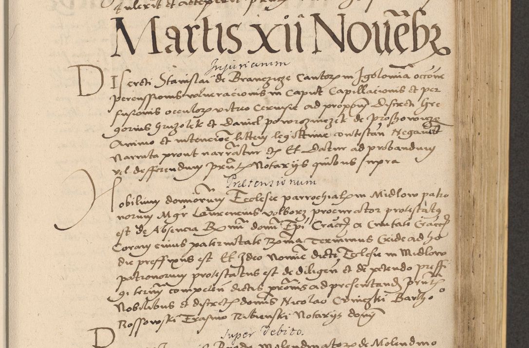 Zdjęcie nr 477 dla obiektu archiwalnego: Acta actorum coram reverendo patre domino Nicolao Bedlenski scholastico vicarioque in spiritualibus gernerali Cracoviensi ad annum Domini millesimum quingentesimum tricesimum septimum, cuius indicio est decima, pontificatus sanctissimi in Christo patris et domini nostri domini Pauli divina providencia papr tercii, anno tercio, feliciter continuantur