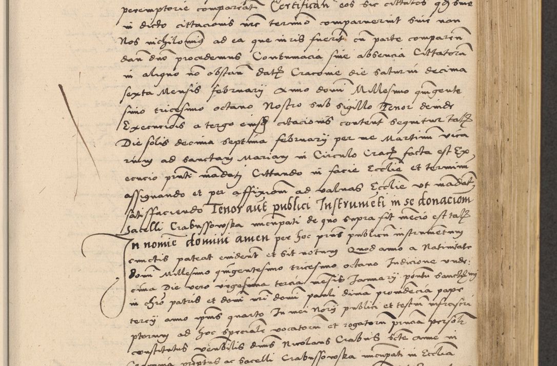 Zdjęcie nr 445 dla obiektu archiwalnego: Acta actorum coram reverendo patre domino Nicolao Bedlenski scholastico vicarioque in spiritualibus gernerali Cracoviensi ad annum Domini millesimum quingentesimum tricesimum septimum, cuius indicio est decima, pontificatus sanctissimi in Christo patris et domini nostri domini Pauli divina providencia papr tercii, anno tercio, feliciter continuantur