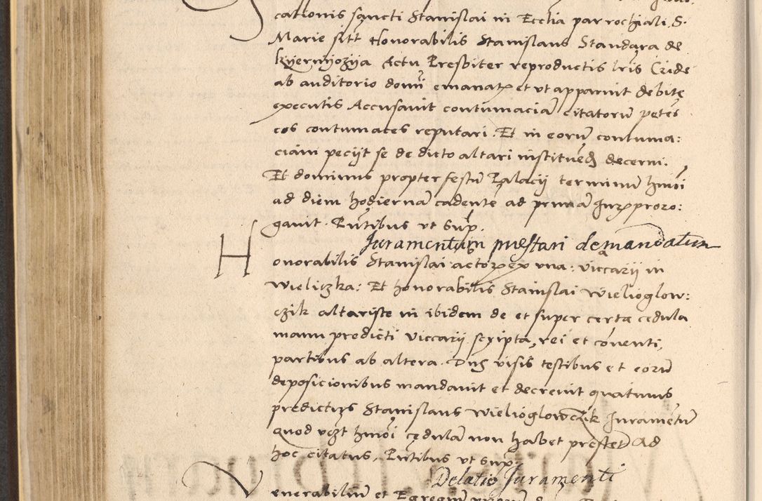 Zdjęcie nr 414 dla obiektu archiwalnego: Acta actorum coram reverendo patre domino Nicolao Bedlenski scholastico vicarioque in spiritualibus gernerali Cracoviensi ad annum Domini millesimum quingentesimum tricesimum septimum, cuius indicio est decima, pontificatus sanctissimi in Christo patris et domini nostri domini Pauli divina providencia papr tercii, anno tercio, feliciter continuantur