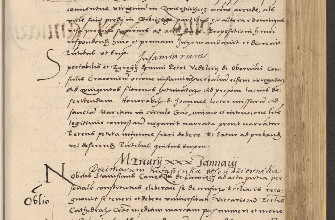 Zdjęcie nr 409 dla obiektu archiwalnego: Acta actorum coram reverendo patre domino Nicolao Bedlenski scholastico vicarioque in spiritualibus gernerali Cracoviensi ad annum Domini millesimum quingentesimum tricesimum septimum, cuius indicio est decima, pontificatus sanctissimi in Christo patris et domini nostri domini Pauli divina providencia papr tercii, anno tercio, feliciter continuantur