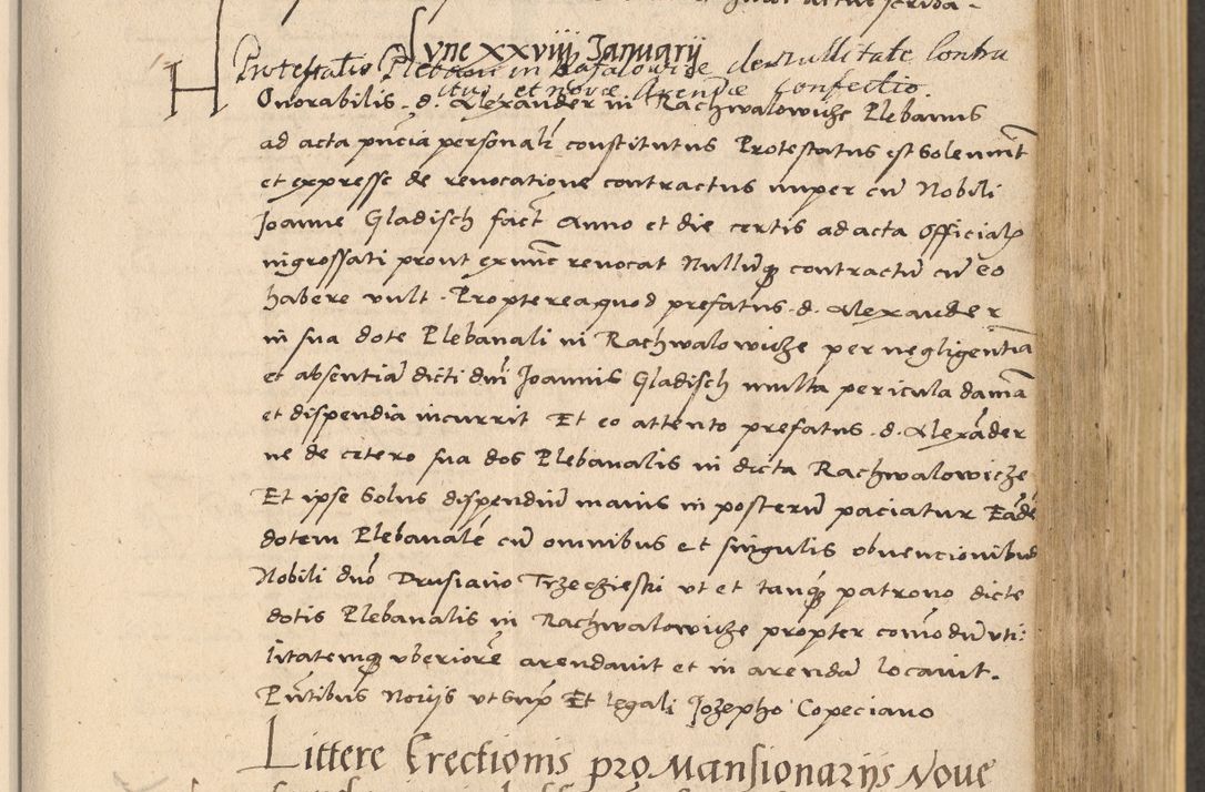 Zdjęcie nr 399 dla obiektu archiwalnego: Acta actorum coram reverendo patre domino Nicolao Bedlenski scholastico vicarioque in spiritualibus gernerali Cracoviensi ad annum Domini millesimum quingentesimum tricesimum septimum, cuius indicio est decima, pontificatus sanctissimi in Christo patris et domini nostri domini Pauli divina providencia papr tercii, anno tercio, feliciter continuantur