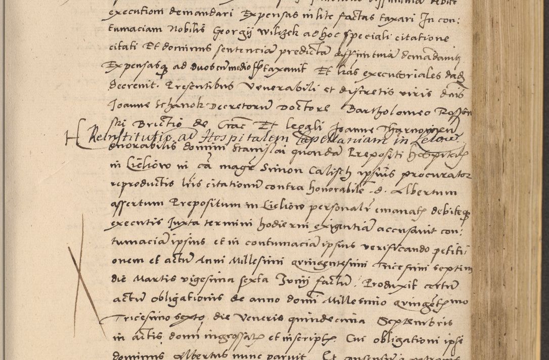 Zdjęcie nr 395 dla obiektu archiwalnego: Acta actorum coram reverendo patre domino Nicolao Bedlenski scholastico vicarioque in spiritualibus gernerali Cracoviensi ad annum Domini millesimum quingentesimum tricesimum septimum, cuius indicio est decima, pontificatus sanctissimi in Christo patris et domini nostri domini Pauli divina providencia papr tercii, anno tercio, feliciter continuantur