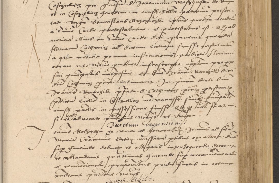 Zdjęcie nr 385 dla obiektu archiwalnego: Acta actorum coram reverendo patre domino Nicolao Bedlenski scholastico vicarioque in spiritualibus gernerali Cracoviensi ad annum Domini millesimum quingentesimum tricesimum septimum, cuius indicio est decima, pontificatus sanctissimi in Christo patris et domini nostri domini Pauli divina providencia papr tercii, anno tercio, feliciter continuantur