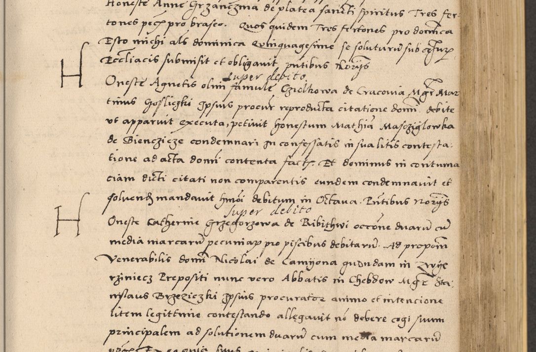Zdjęcie nr 377 dla obiektu archiwalnego: Acta actorum coram reverendo patre domino Nicolao Bedlenski scholastico vicarioque in spiritualibus gernerali Cracoviensi ad annum Domini millesimum quingentesimum tricesimum septimum, cuius indicio est decima, pontificatus sanctissimi in Christo patris et domini nostri domini Pauli divina providencia papr tercii, anno tercio, feliciter continuantur